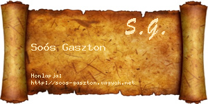 Soós Gaszton névjegykártya